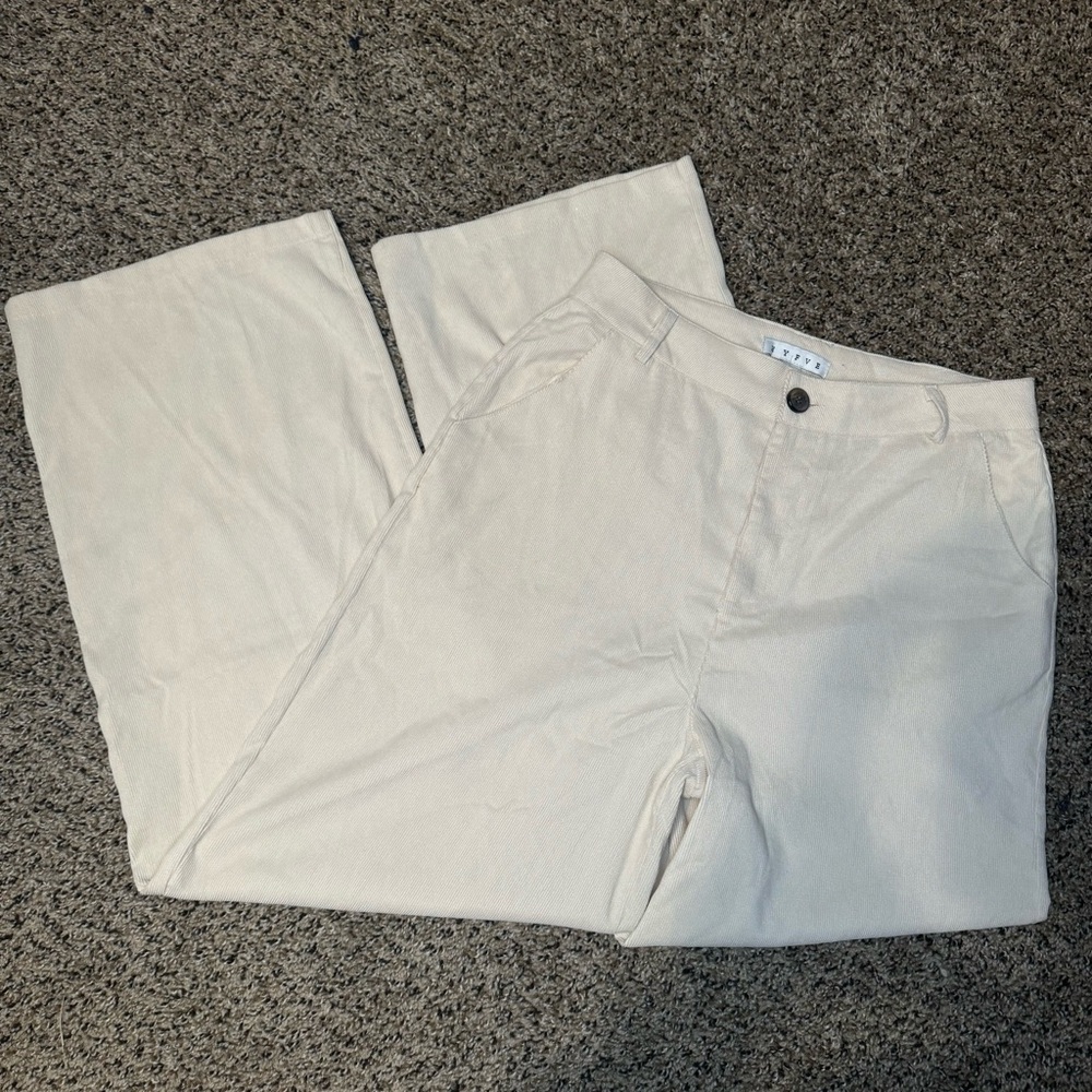 NWT HYFVE Cream wide leg pants
